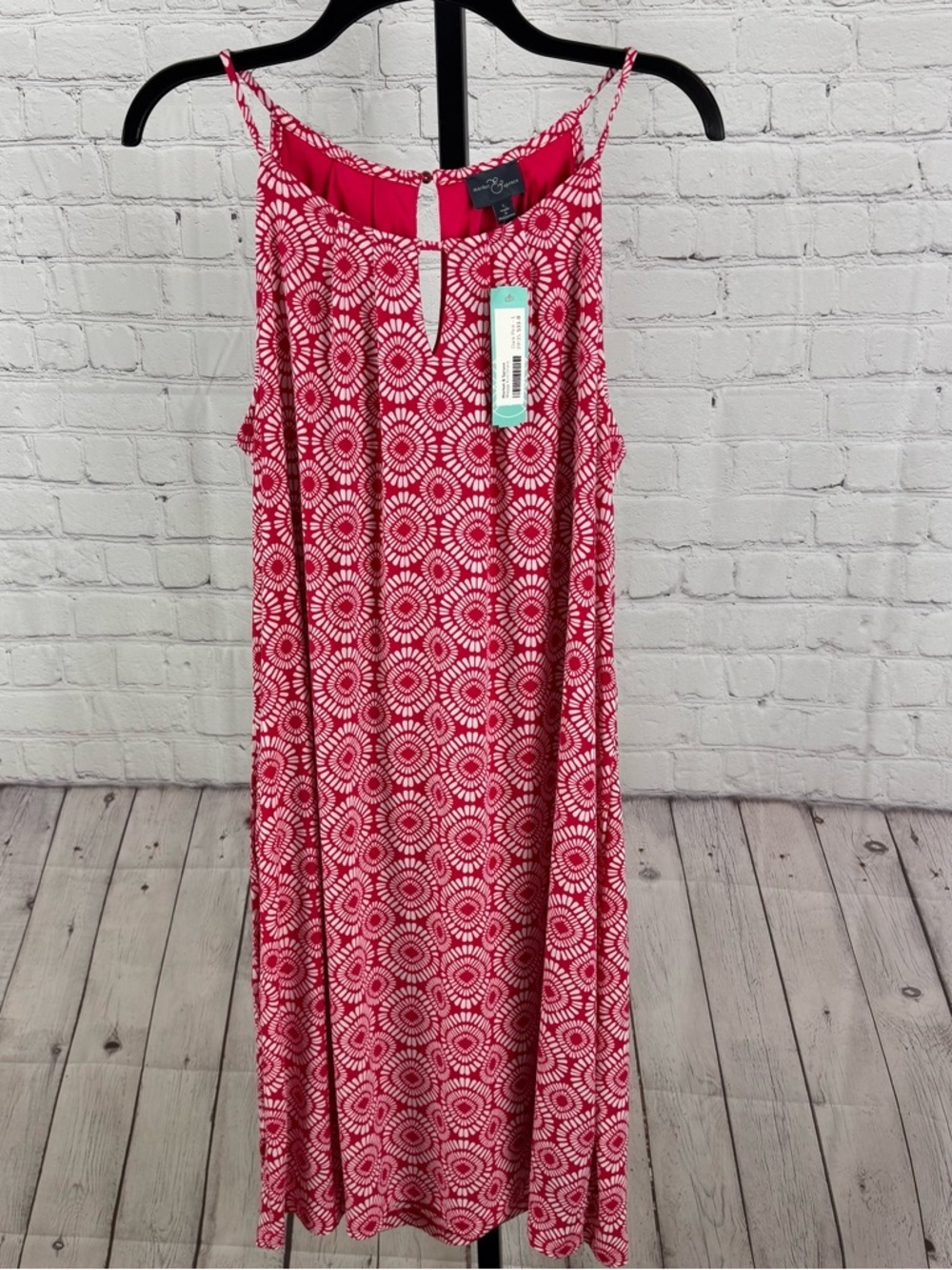 Market & Spruce Dark Pink Printed Maggy Knit Dress Size Large